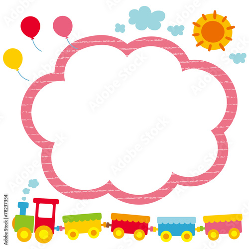 子供向けコピースペース 汽車とおひさま Stock イラスト Adobe Stock 子供向けコピースペース 汽車とおひさま Stock イラスト Adobe Stock