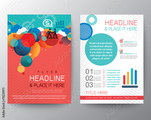 Abstract Circle design Brochure Flyer Layout template