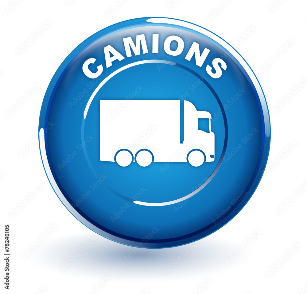 camions sur bouton bleu camions sur bouton bleu