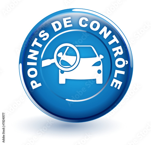 points de contrôle sur bouton bleu