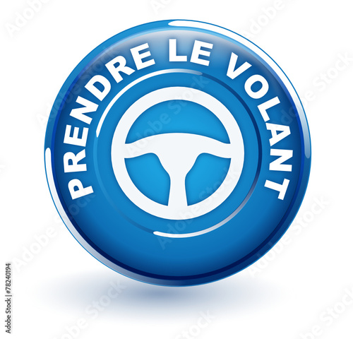 prendre le volant sur bouton bleu