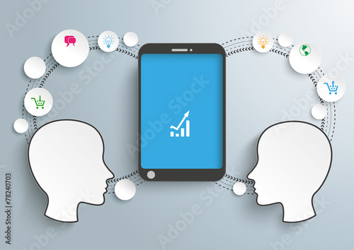 Circle Cycle 2 Heads Smartphone PiAd