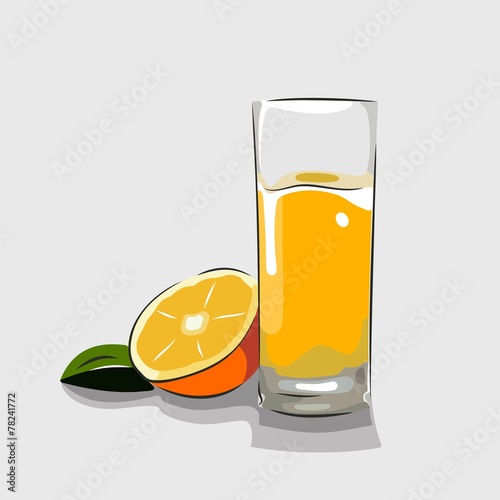 vector orange juice