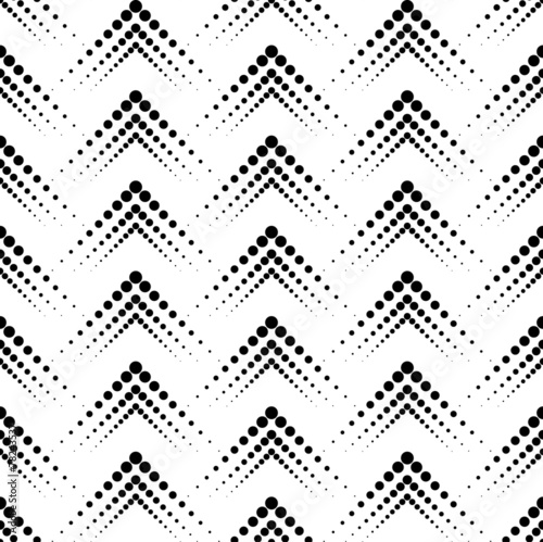 Black and white geometric seamless pattern with circle.