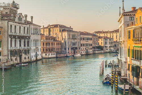 Life on the Grand Canal in Venice, Italy