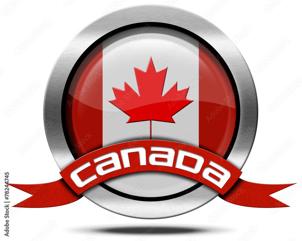 Obraz premium Canada Flag - Metal Icon