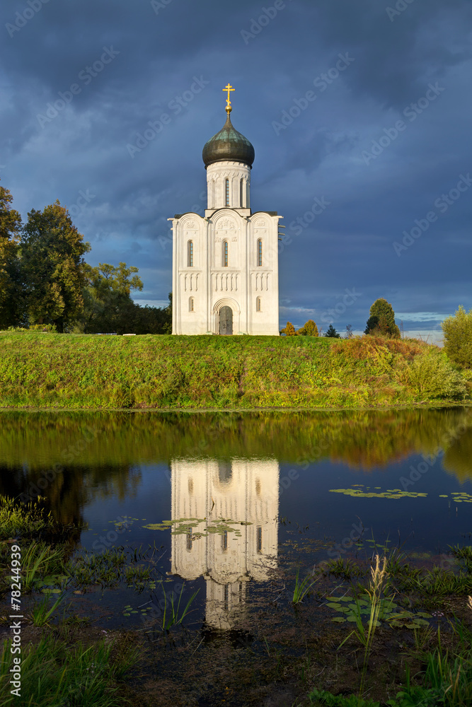 Church Intercession of Holy Virgin on Nerl River. Russia