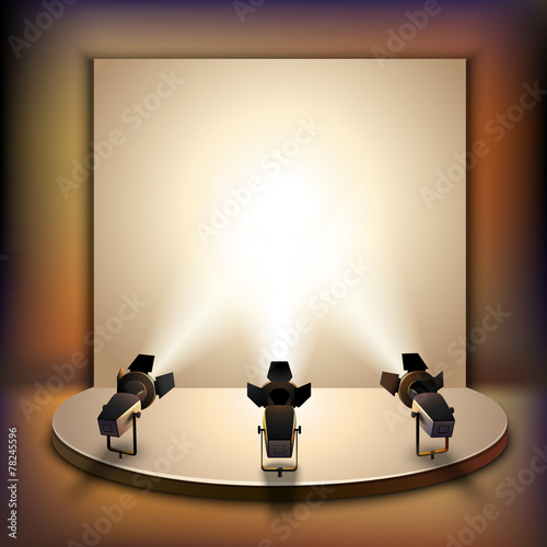 Stage With Spotlights