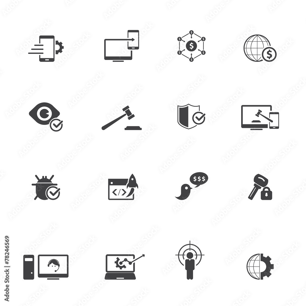 Interrnet marketing icon set Interrnet marketing icon set
