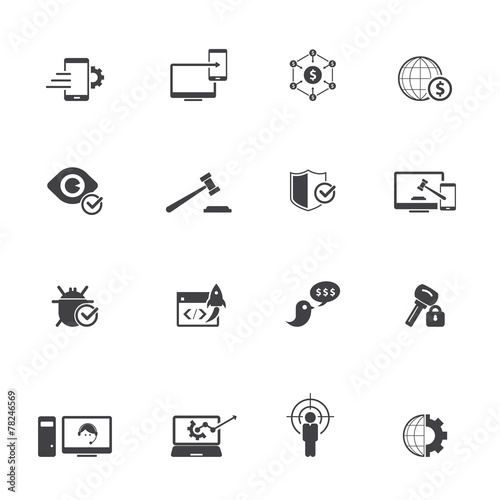 Interrnet marketing icon set