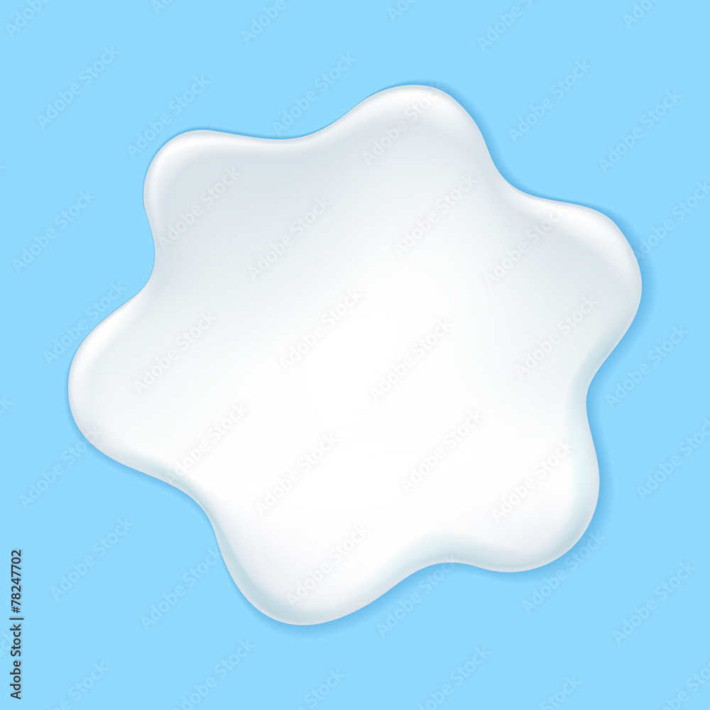Milk, yogurt or cream blot. Milk, yogurt or cream blot.