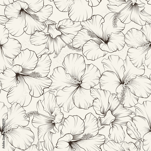 Beautiful hibiscus pattern.