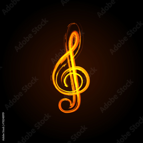 Music notes on a solide white background, easy editable
