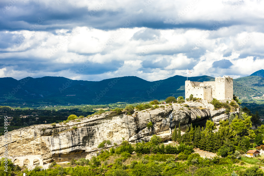 ruins of castle in Vaison-la-Romaine, Provence, France