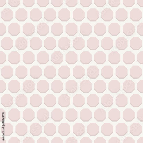 Geometric Seamless Pattern with Pink Octagons