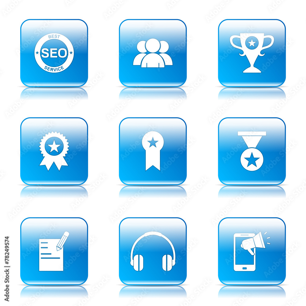 SEO Internet Sign Square Vector Blue Icon Design Set 9 SEO Internet Sign Square Vector Blue Icon Design Set 9
