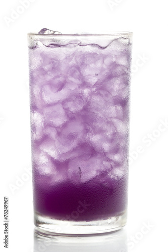 Grape Juice in Ice in White background