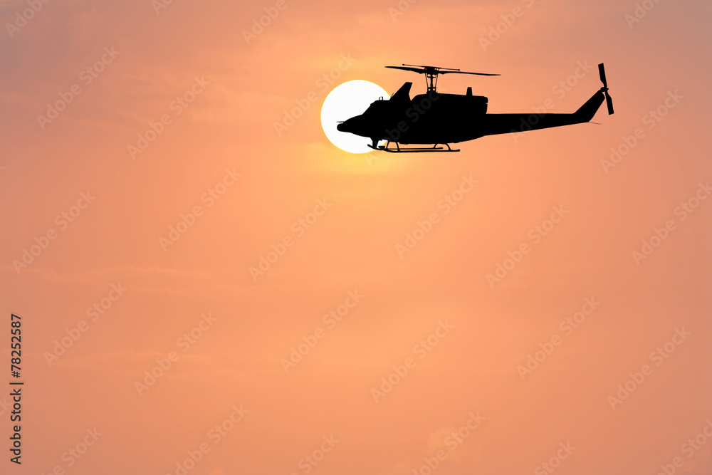 sunrise in the morning and helicopter sunrise in the morning and helicopter