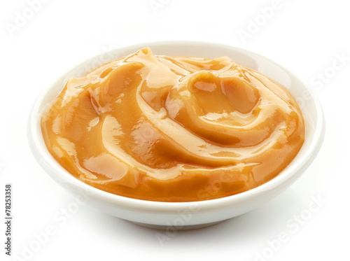 bowl of caramel pudding