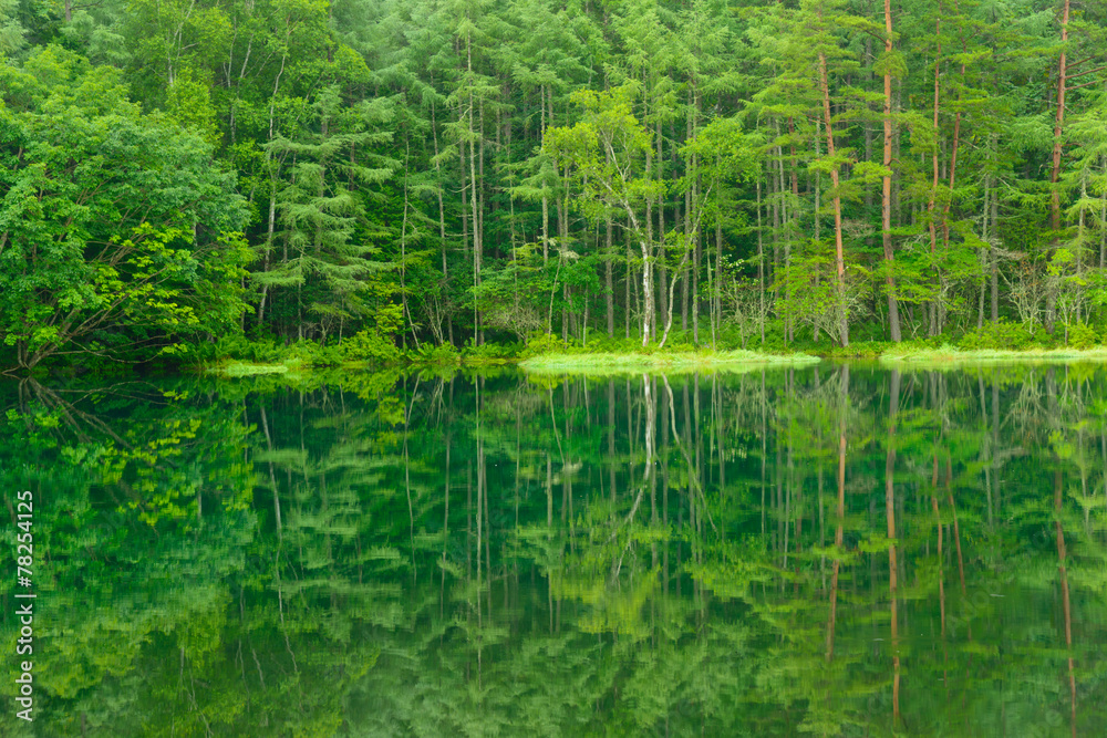 Mishaka Pond in Nagano, Japan Mishaka Pond in Nagano, Japan