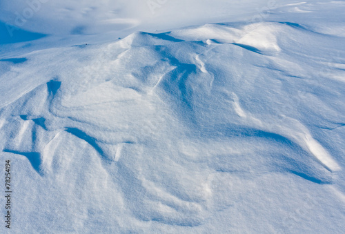 Snow texture on meadow