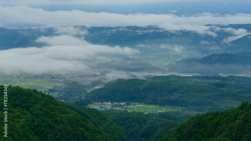 Fototapeta premium Landscape of Suwa in Nagano, Japan