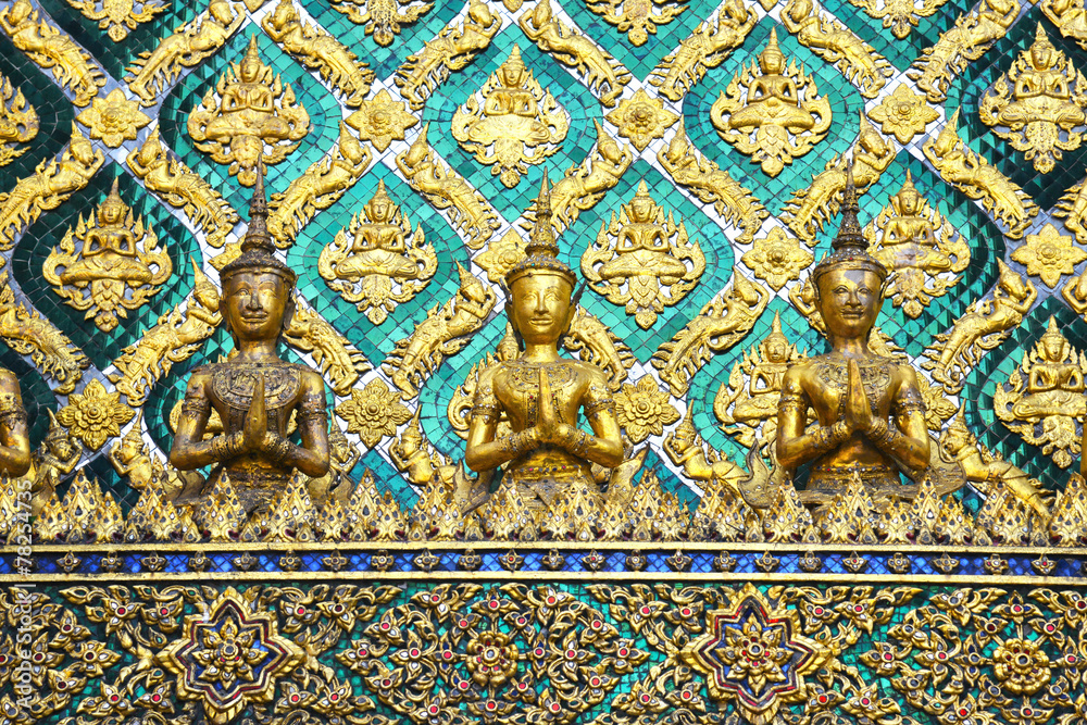 Angel sculpture decoration at Wat Phra Kaew Angel sculpture decoration at Wat Phra Kaew