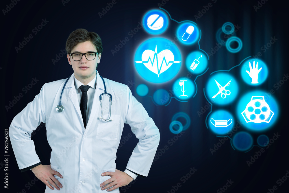 Doctor with a stethoscope Doctor with a stethoscope