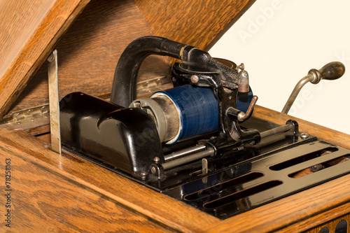 Billede på lærred Antique Cylinder Phonograph Detail