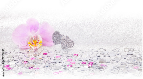 Herzen  Orchidee  Hintergrund