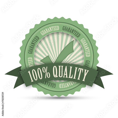 "100% QUALITY" Marketing Stamp (guarantee top premium)