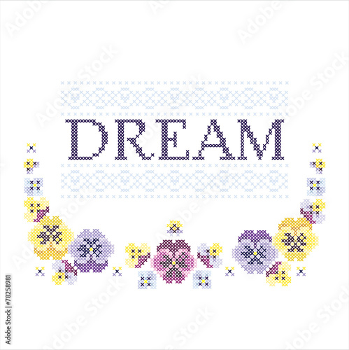 Fototapeta Naklejka Na Ścianę i Meble -  Dream inscription with white background