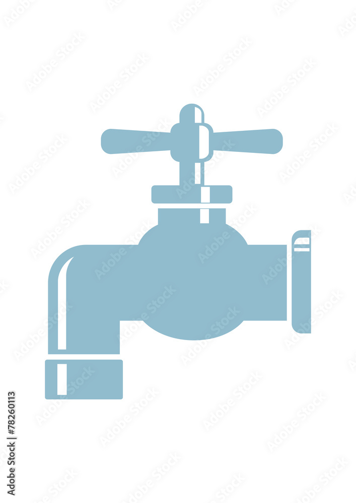 Faucet vector icon on white background Faucet vector icon on white background