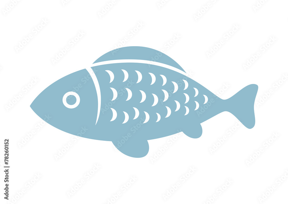 Fish vector icon on white background Fish vector icon on white background