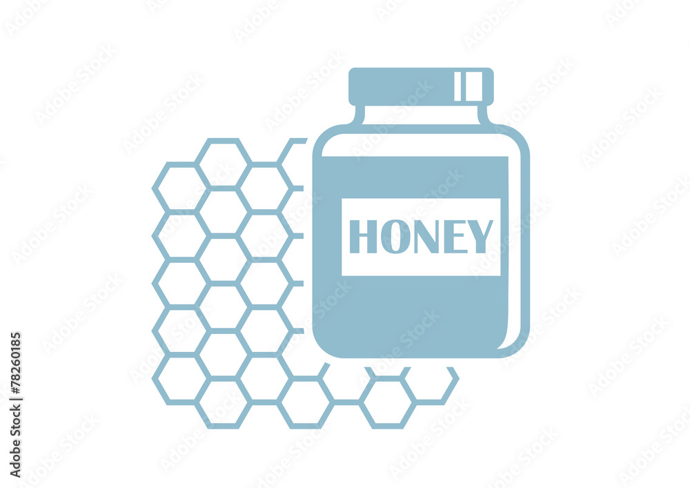 Honey vector icon on white background Honey vector icon on white background