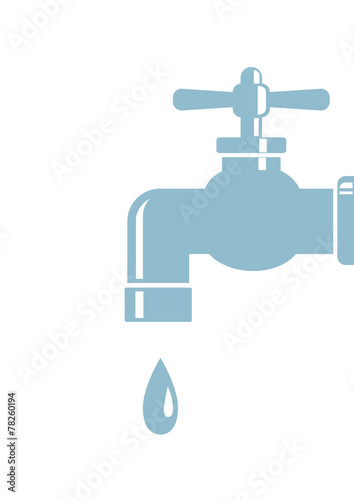 Faucet vector icon on white background