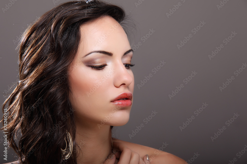 Indoor portrait of beautiful young woman Indoor portrait of beautiful young woman