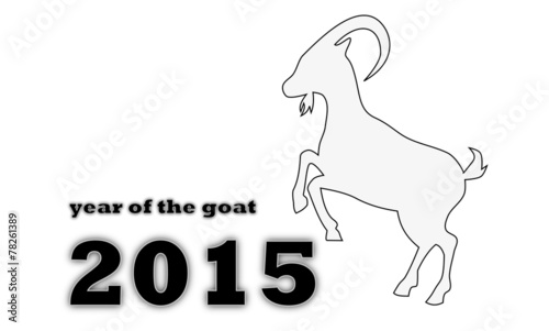 Year of the goat - black and white