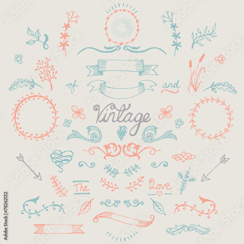 Hand Drawn Vintage Elements