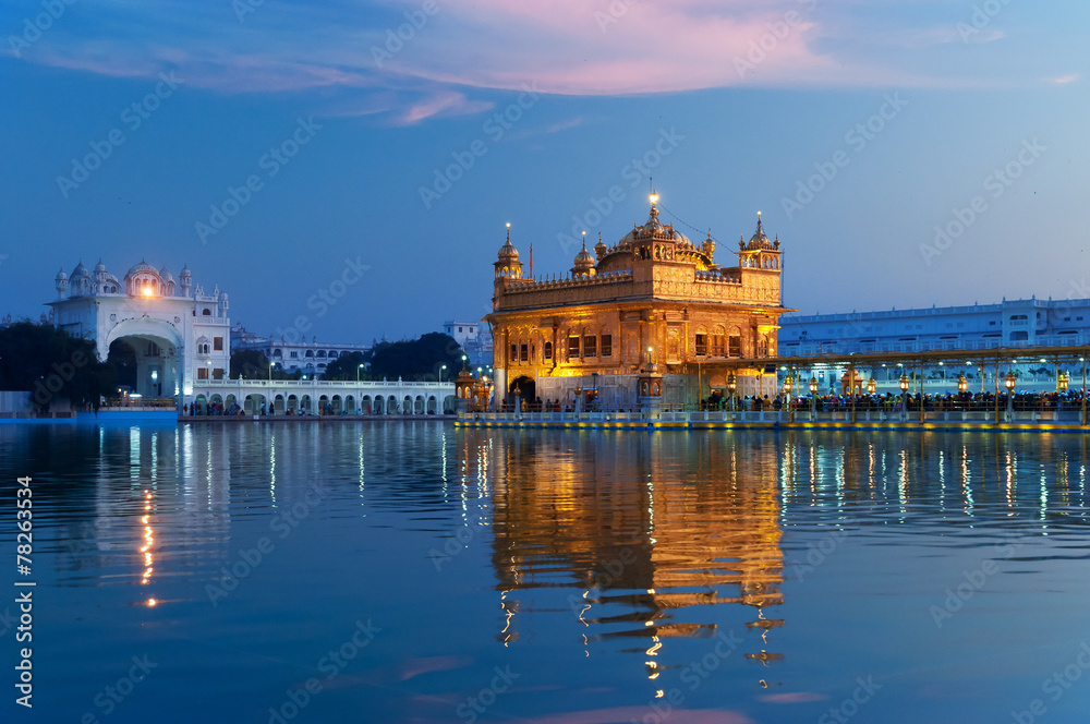 Golden Temple in the evening. Amritsar. India