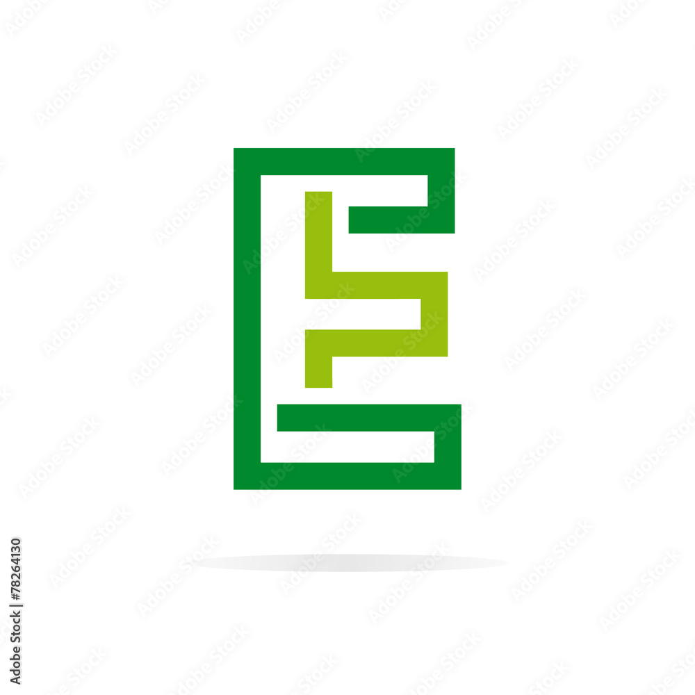 Logo E letter for company vector design template.