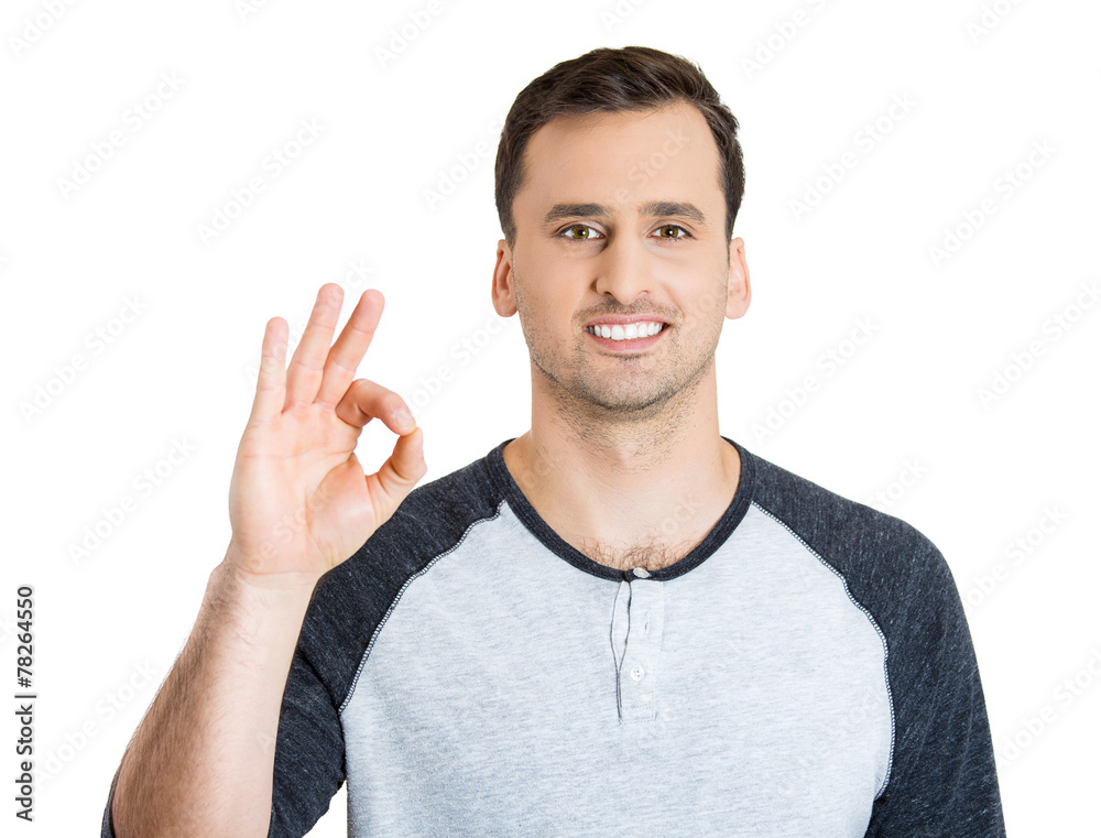 Fototapeta premium Man showing ok sign