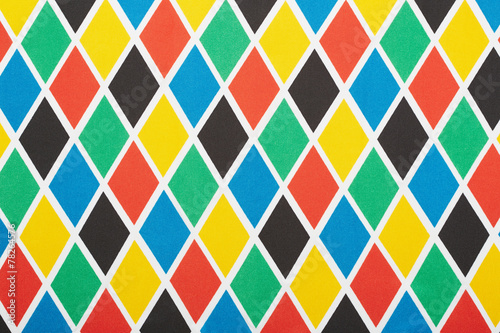 Harlequin colorful diamond pattern, texture background photo