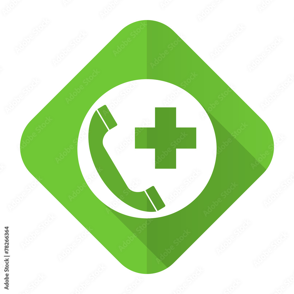Obraz premium emergency call flat icon