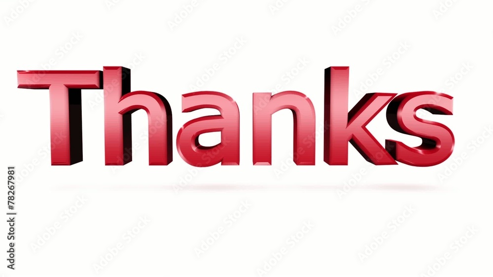 Thanks animation 3D