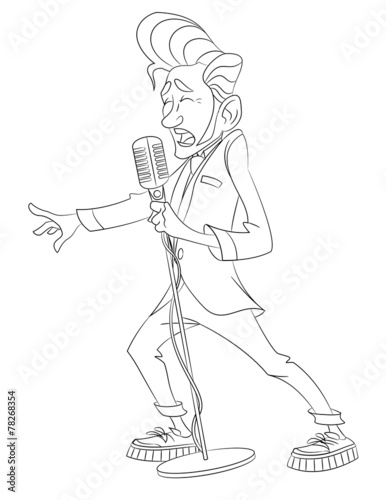 vocalist with microphone
