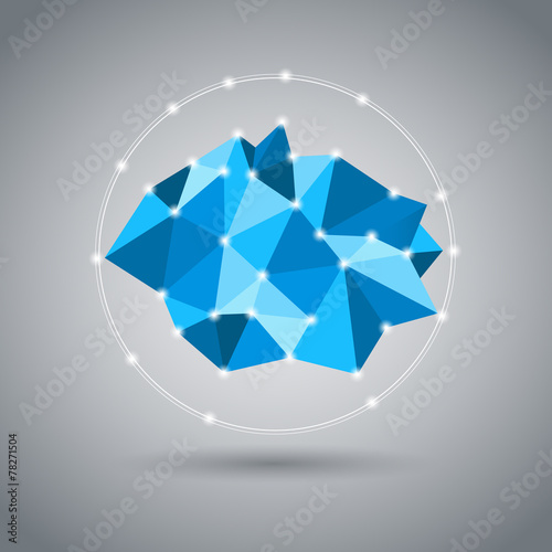 Low Poly Rock Orbit Icon