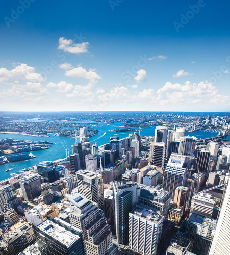 View of downtown towards Sydney Tower, Australia.