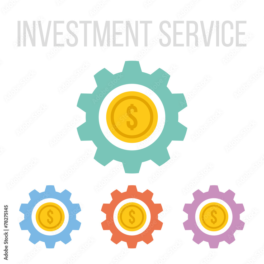 Fototapeta premium Vector investment service icons