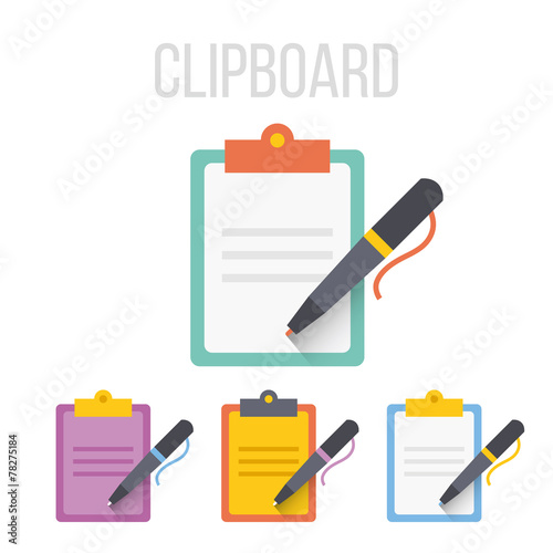 Vector clipboard icons